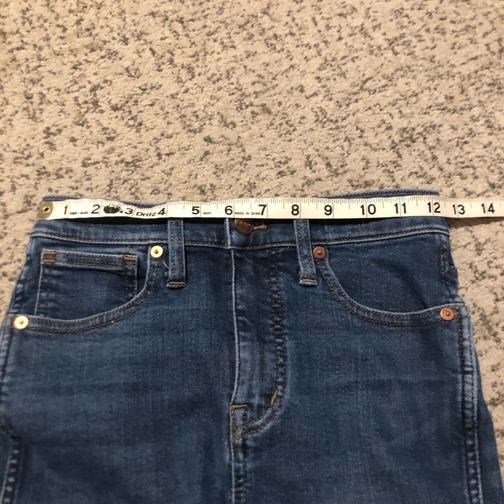Madewell 10” High-Rise Skinny Blue Jeans Size 25 - Picture 7 of 9